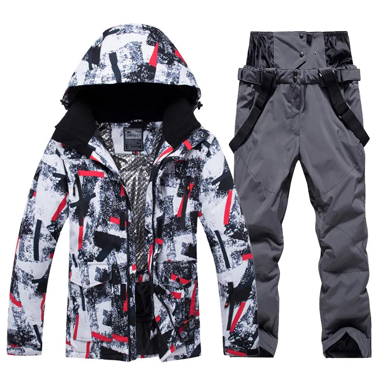 New Men Women Snow Wear Waterproof Ski Suit Set Outdoor Fashion