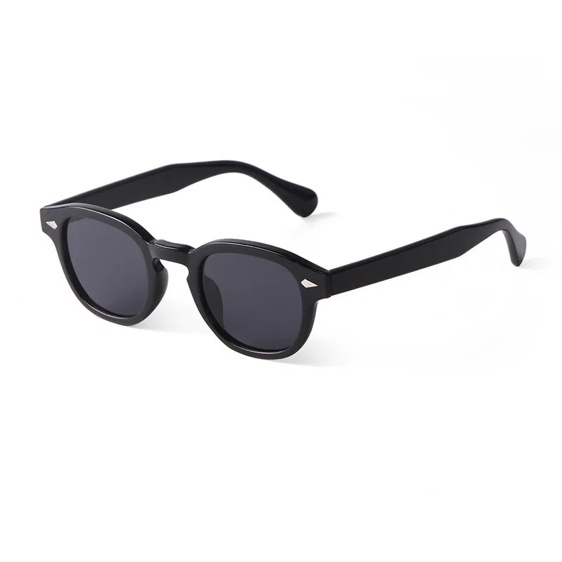 Unisex Vintage Shell Round Sunglasses