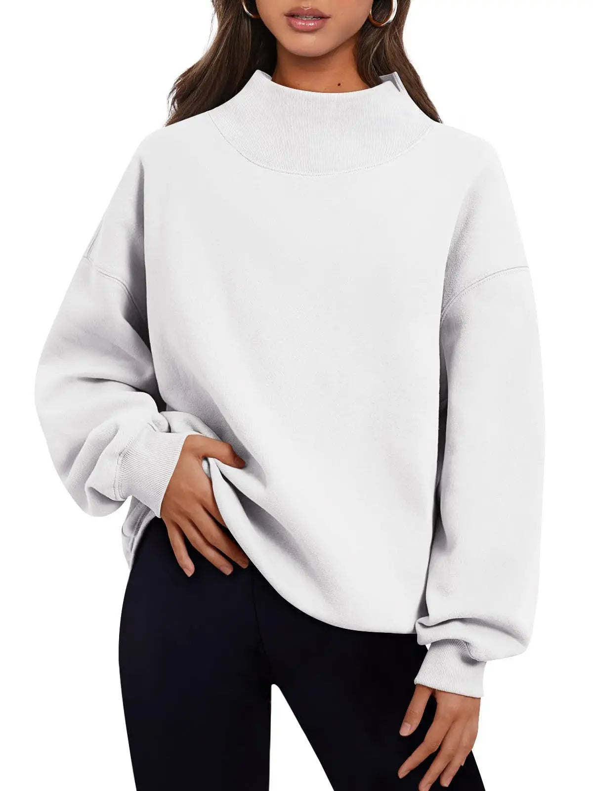 Women's Sweatshirt Long Sleeve Turtleneck Pullover Fleece Top