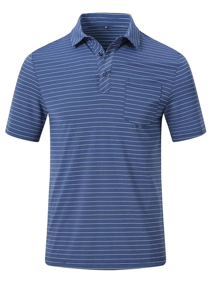 Men's Casual Polo – Short Sleeve Streetwear Shirt for Vacation & Daily Wear