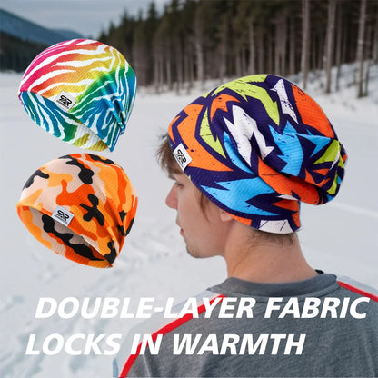 Beanie Winter Hats For Men Warm Colorful Printing Caps