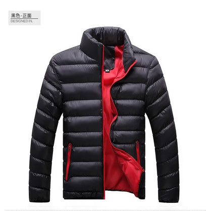 6XL Winter Men Jacket Ultralight Stand Collar Warm Coat