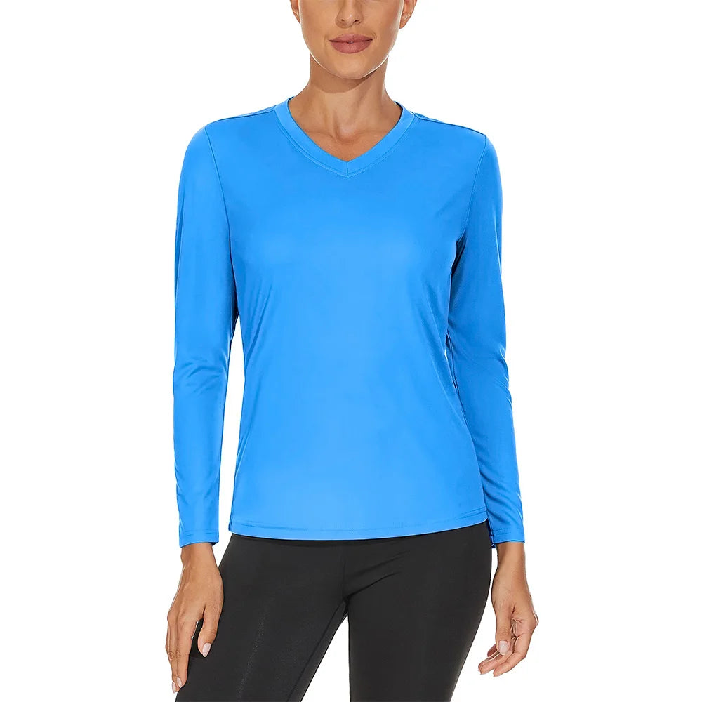 KEFITEVD UPF 50+ Women Long Sleeve T-Shirt UV Protection