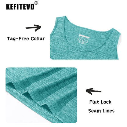 Women's Summer Athletic Tank Top – Sleeveless Lightweight Crew Neck Quick-Dry Gym, Running & Yoga