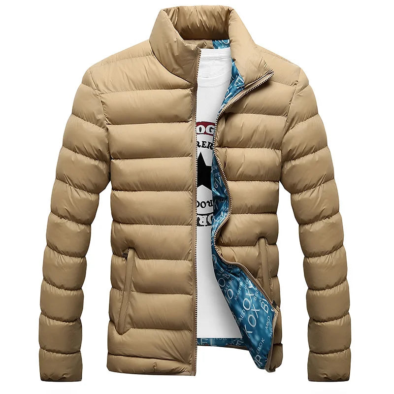 6XL Winter Men Jacket Ultralight Stand Collar Warm Coat