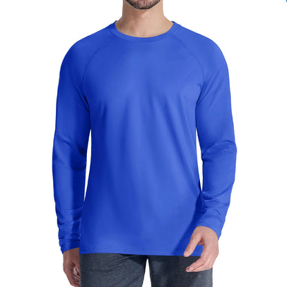 Fleece Lined T Shirts Mens Thermal Pullover Tops