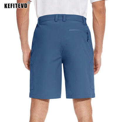 Men's Quick-Dry Hiking Shorts - Outdoor Camping, Fishing & Work Shorts with Zipper Pockets