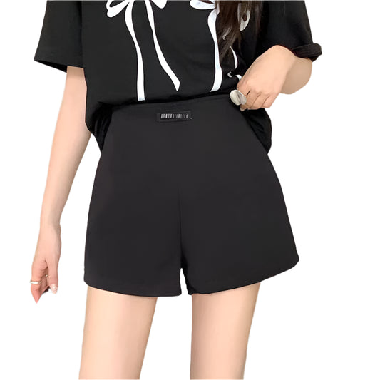 Women New Casual High Waist Zipper Yoga Shorts Summer