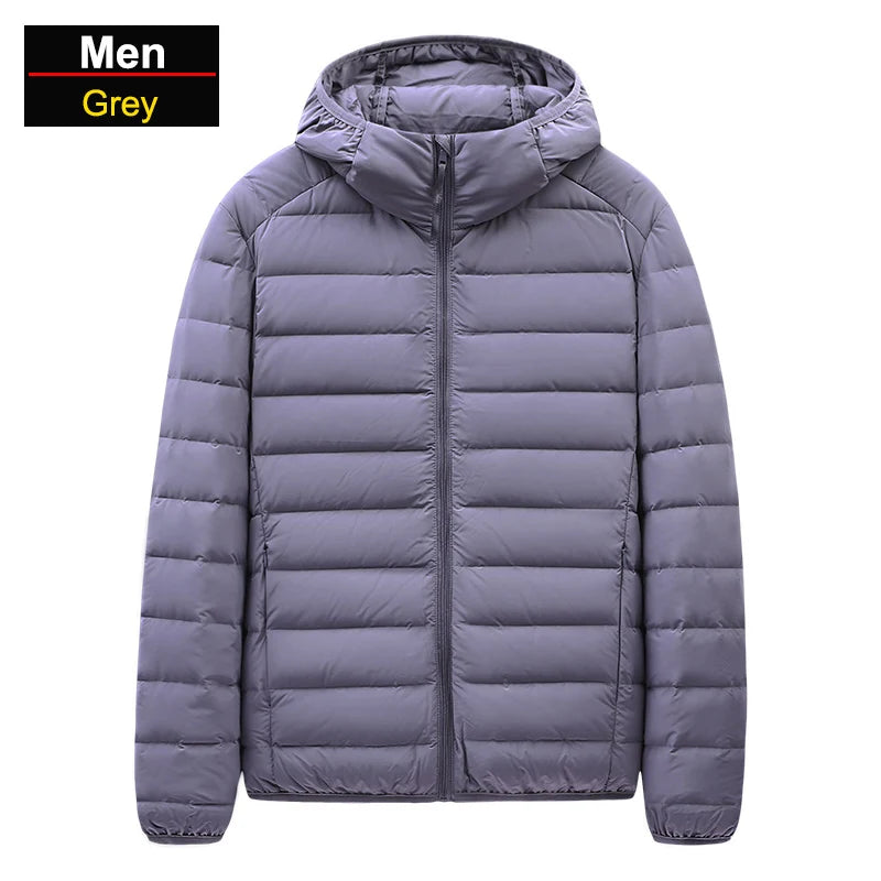 CHRLCK Men's Waterproof Hiking Down Jacket Winter Warm Windbreakers