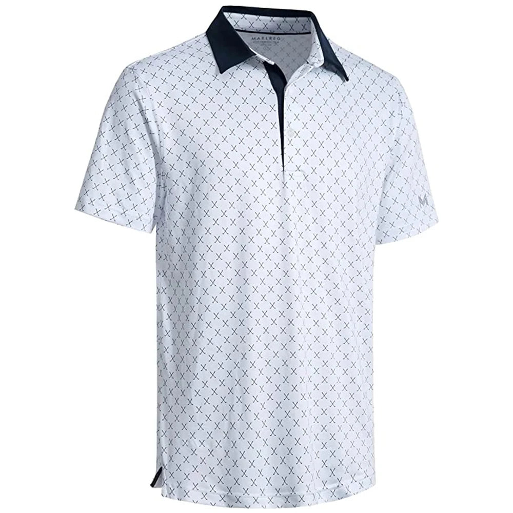 Men Dry Fit Short Sleeve Polo Golf Shirts