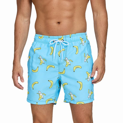 DATIFER Summer Men Beach Print Shorts Surfing Swimwear