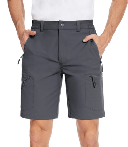 Men's Quick-Dry Hiking Shorts - Outdoor Camping, Fishing & Work Shorts with Zipper Pockets