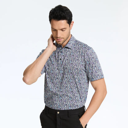 Men's Casual Polo – Short Sleeve Streetwear Shirt for Vacation & Daily Wear