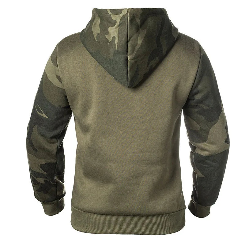 Men's Winter Casual Fleece Hoodies Male Outdoor Camouflage 2XL