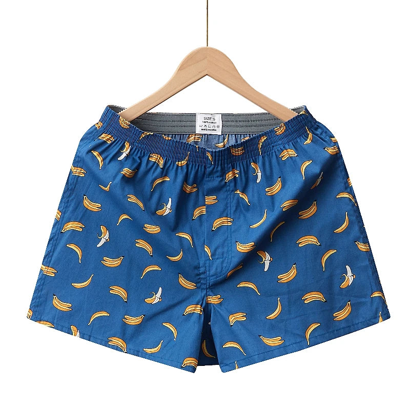 1Pc Men's Boxers Printing Arrow Panties Oversized Cotton Shorts