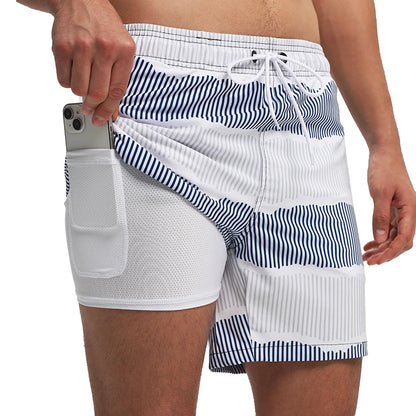 Men's Classic Swim Trunk Beach Shorts Quick Dry Beach Polyester