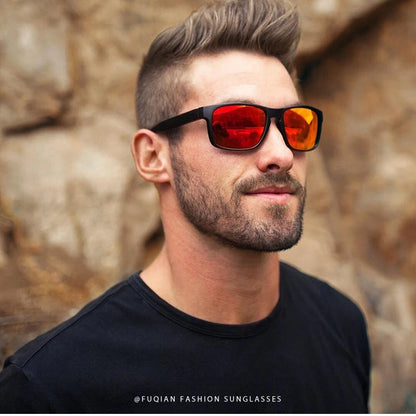 Classic Fashion Square Polarized Sunglasses Men Women Stylish Black UV400