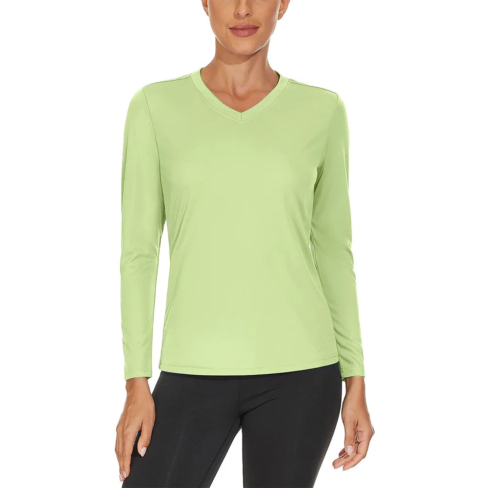 KEFITEVD UPF 50+ Women Long Sleeve T-Shirt UV Protection