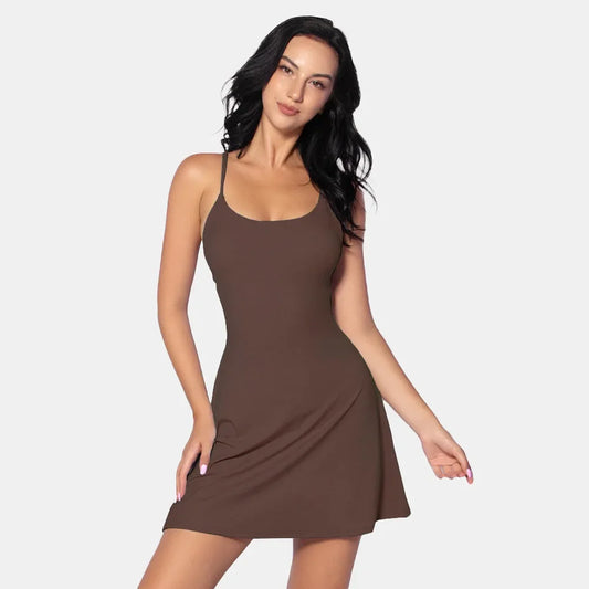 Women's Sexy Beauty Back Golf Tennis Dress Quick Dry Gym Wear