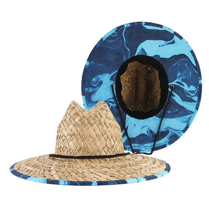 GEMVIE Fashion Women Lifeguard Hat Beach Straw Hat Summer