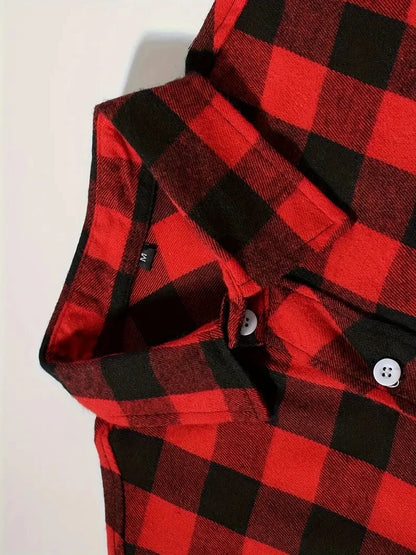 Mens Shirts Single Breasted Classic Plaid Flannel Shirt