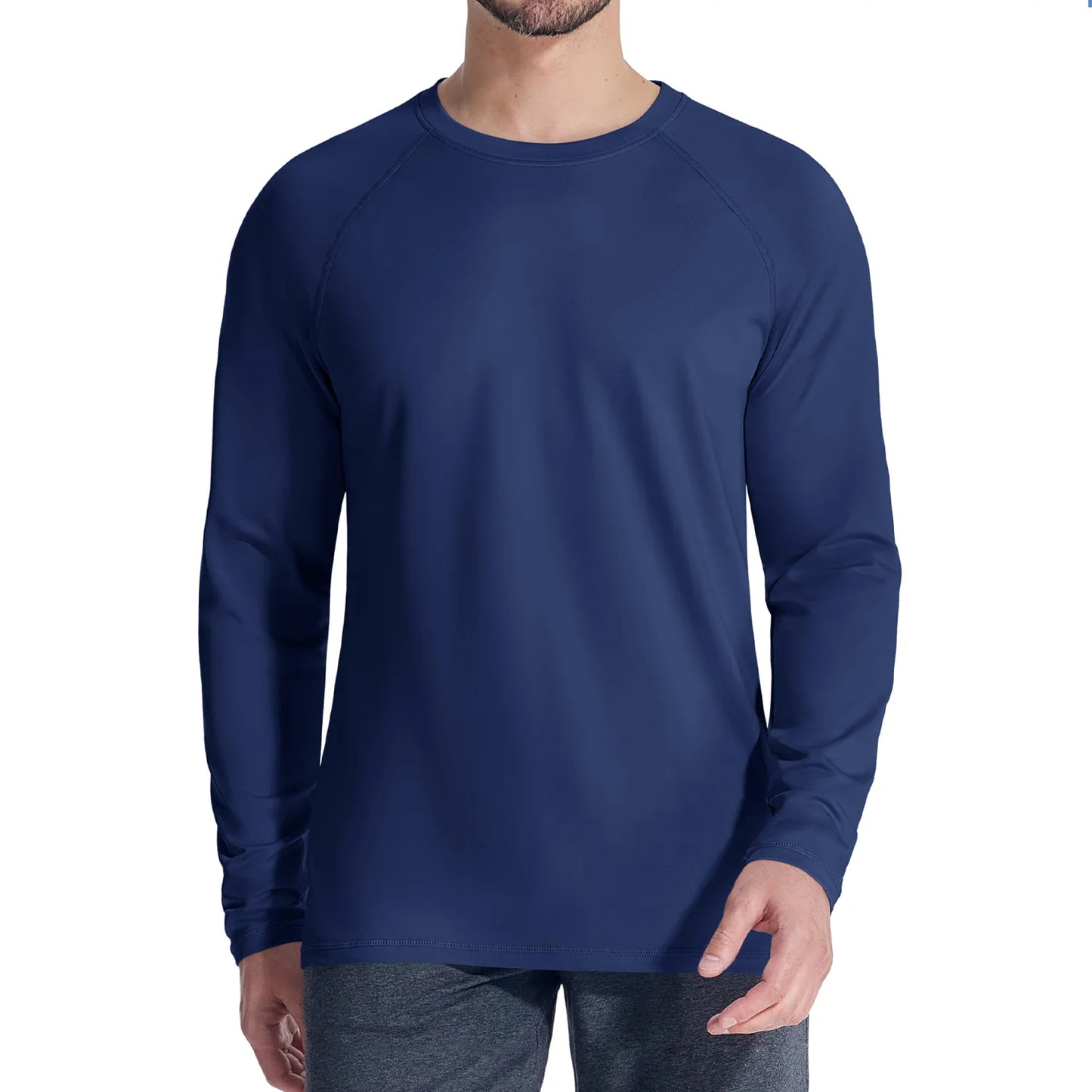 Fleece Lined T Shirts Mens Thermal Pullover Tops