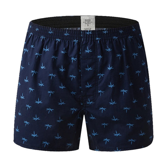 1Pc Men's Boxers Printing Arrow Panties Oversized Cotton Shorts