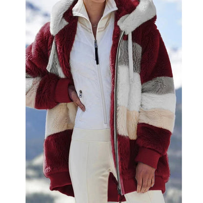 Winter Fashion Women's Coat 2024 Hooded Zipper Jacket