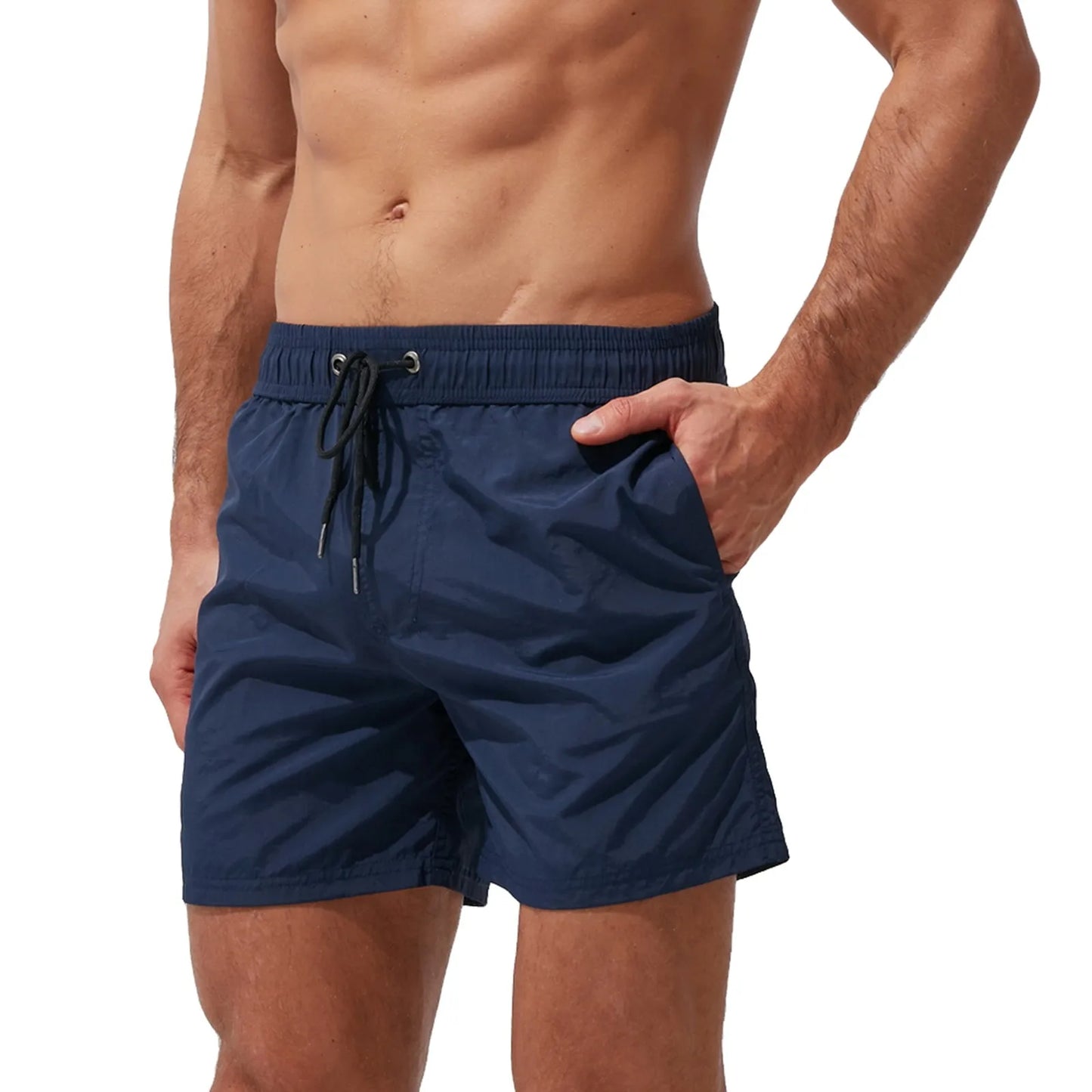 Men's Beach Shorts Back Pocket Slacks Quick-Dry Swim Trunks