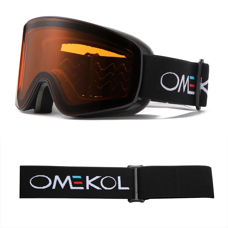 ELAX Double-Layer Anti-Fog Ski Goggles