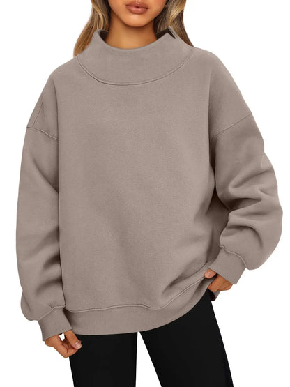 Women's Sweatshirt Long Sleeve Turtleneck Pullover Fleece Top