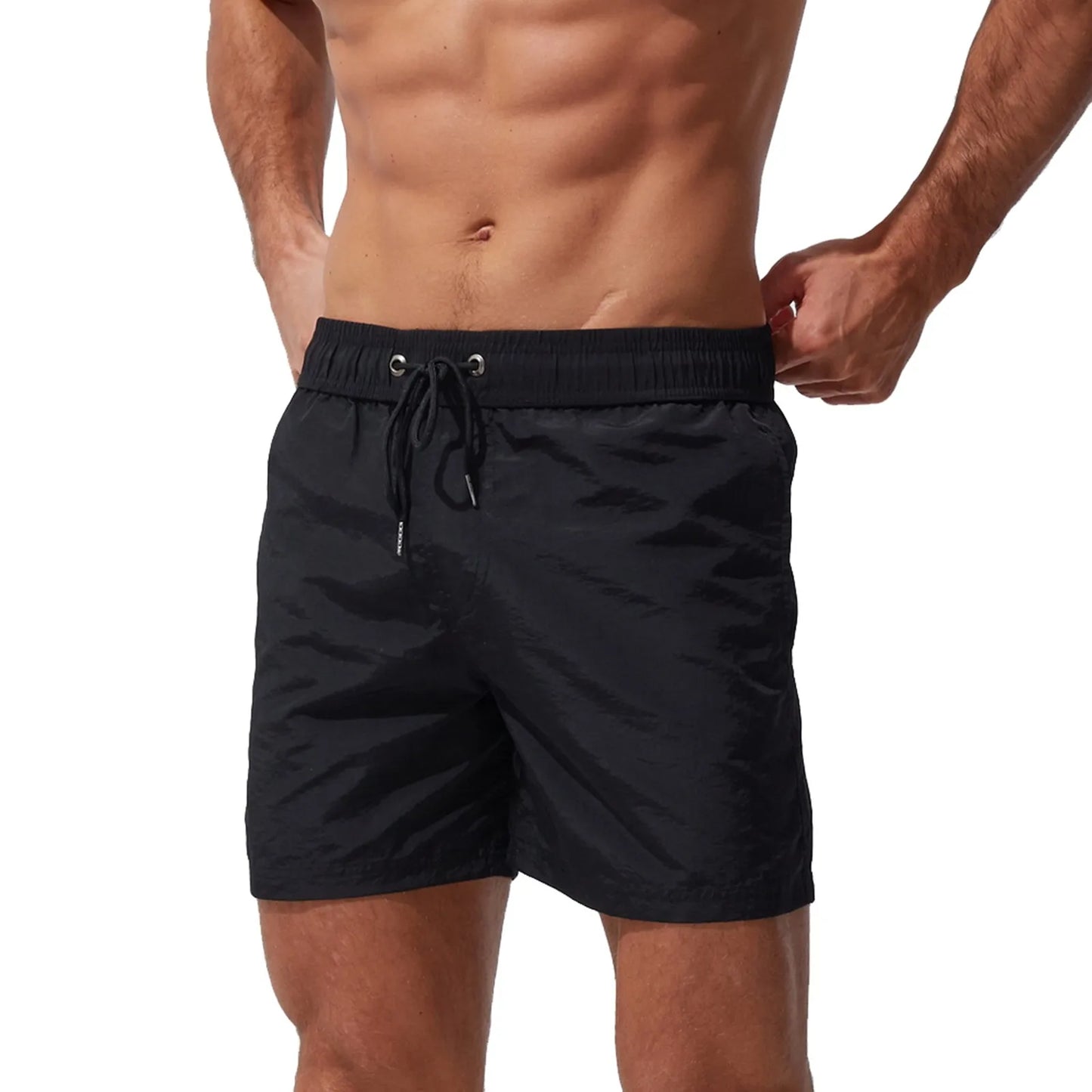 Men's Beach Shorts Back Pocket Slacks Quick-Dry Swim Trunks