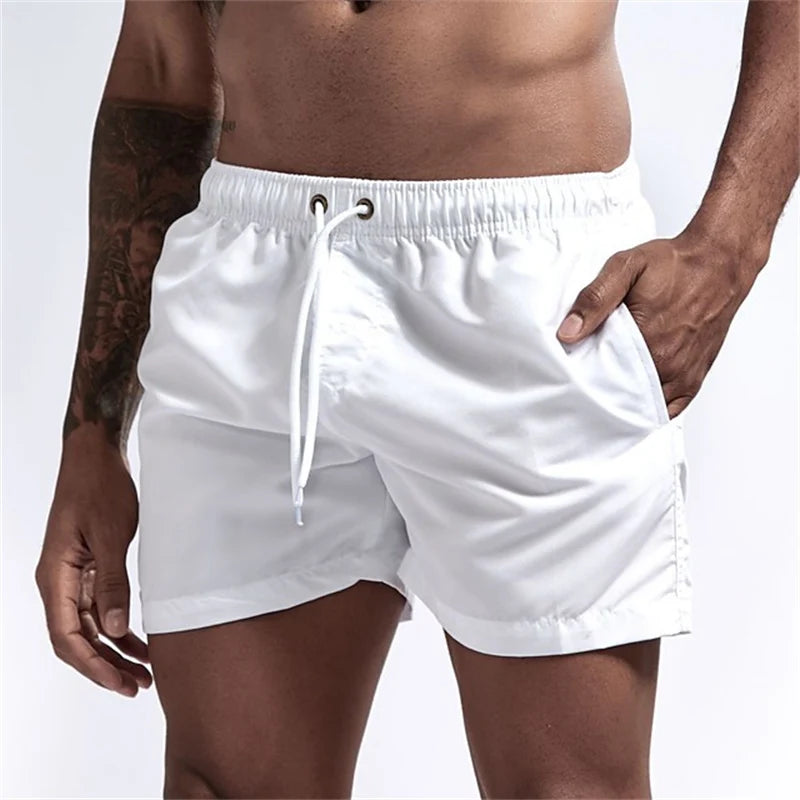 Mens Swim Trunks with Mesh Lining Side Pockets Quick Dry