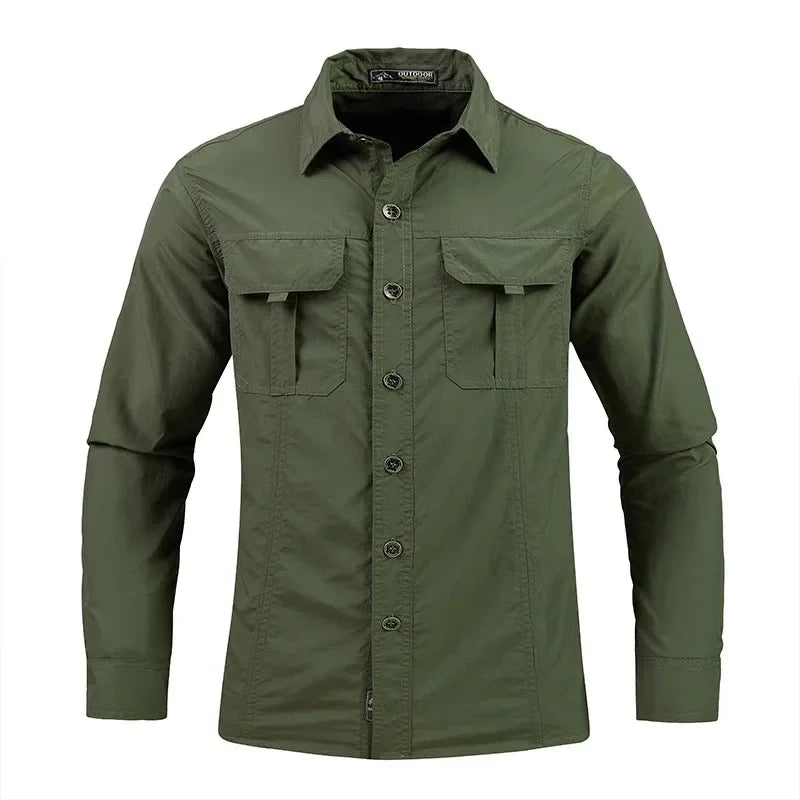 Men's Lightweight Quick-Drying Tactical Long-Sleeved Shirt