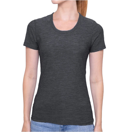 100% Merino Wool T Shirt Women Slim Fit Base Layer Tee