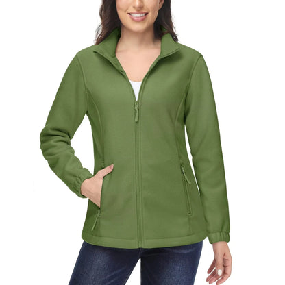 Women's Winter Fleece Jacket – Lightweight, Warm, and Soft Thermal Coat with Zip Pockets