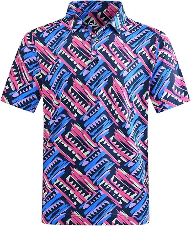 Men's Printed Polo Golf Shirt Pattern