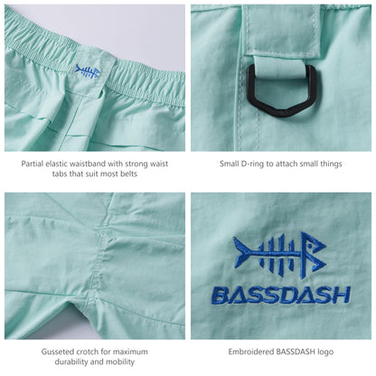 Bassdash Men's 6 Fishing Shorts UPF 50+ Quick Dry Cargo