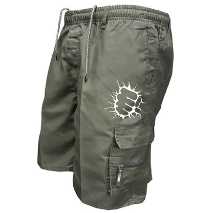 Men's Cargo Shorts Casual Printed Jogging Loose Work Shorts