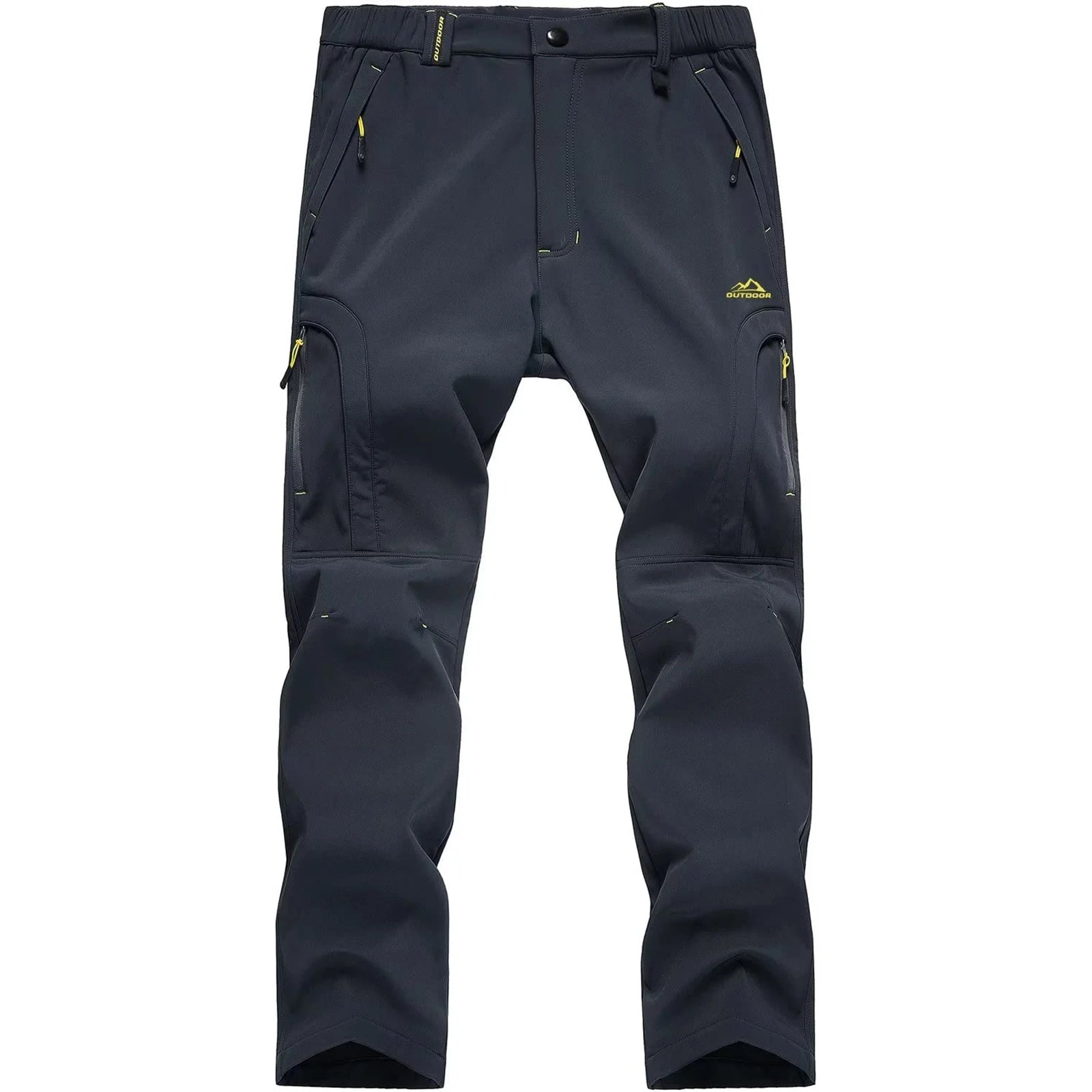 Men's Winter Soft Shell Ski Pants – Waterproof, Fleece-Lined, and Windproof Thermal Trousers for Outdoor Activities, Hiking, and Camping