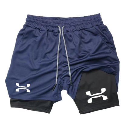 Running Shorts Men Gym Sports Shorts 2 In 1 Quick Dry Summer