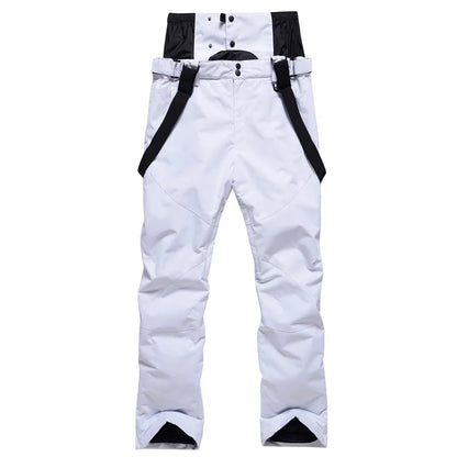 New Men Women Suspenders Ski Pants Windproof Waterproof Warm