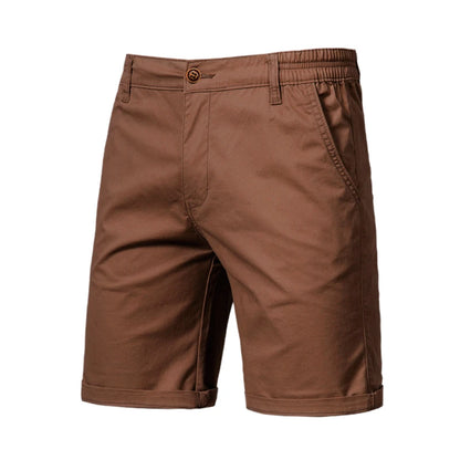 2021 New Summer 100% Cotton Solid Shorts Men High Quality