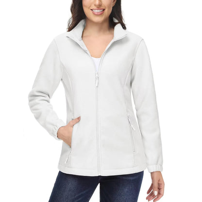 Women's Winter Fleece Jacket – Lightweight, Warm, and Soft Thermal Coat with Zip Pockets