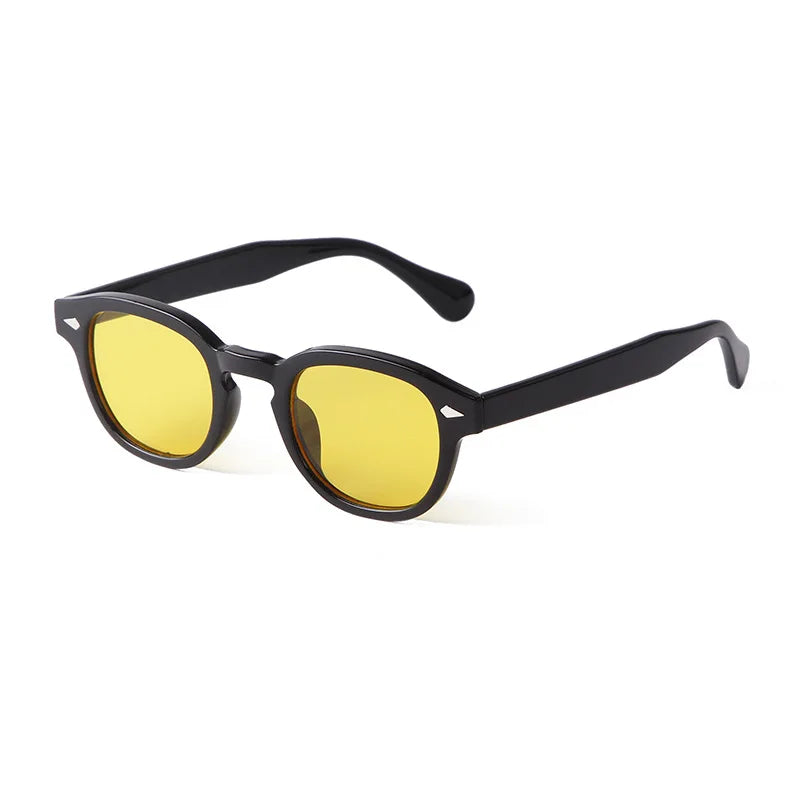 Unisex Vintage Shell Round Sunglasses