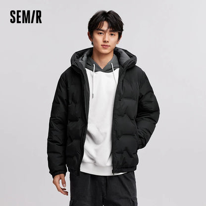 Semir Down Jacket Men 2024 New Waterproof Hooded Outerwear