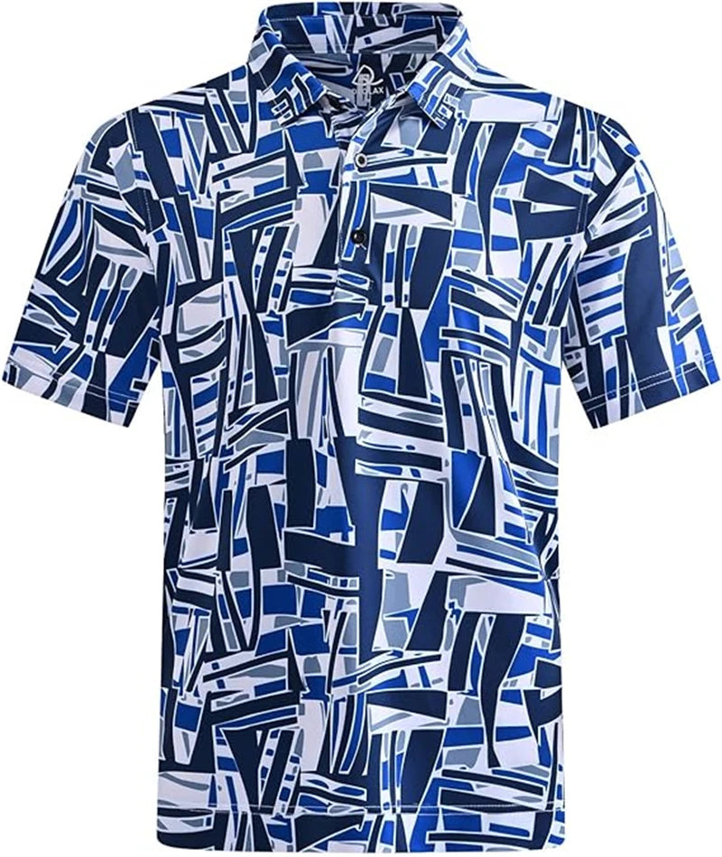 Men's Printed Polo Golf Shirt Pattern