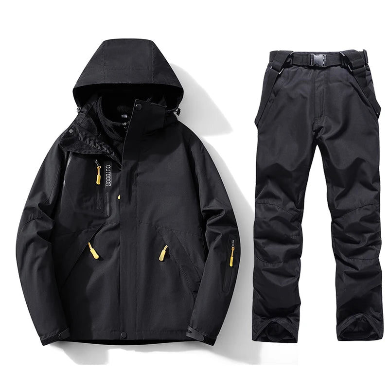 Ski Suit Men Snowboard Jacket Suit Pants Winter Warm Sports Clothing Windproof Waterproof Outdoor