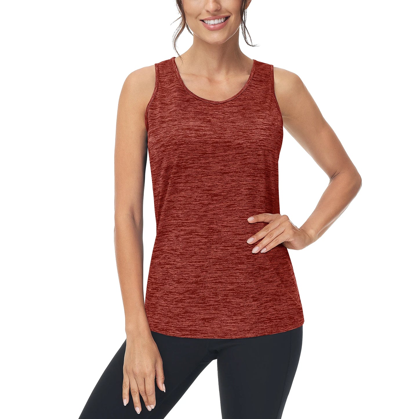 Women's Summer Athletic Tank Top – Sleeveless Lightweight Crew Neck Quick-Dry Gym, Running & Yoga