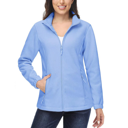 Women's Winter Fleece Jacket – Lightweight, Warm, and Soft Thermal Coat with Zip Pockets